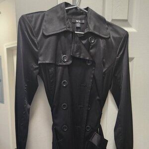 New, Never worn button down Women's BCX Black Coat w/belt